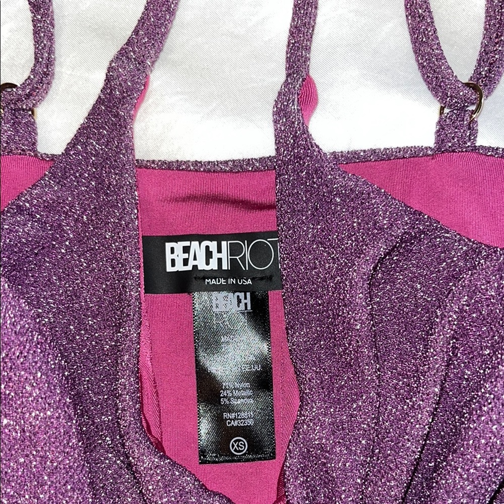 Beach Riot Purple Bikini with Ribbed Texture - Picture 2 of 6